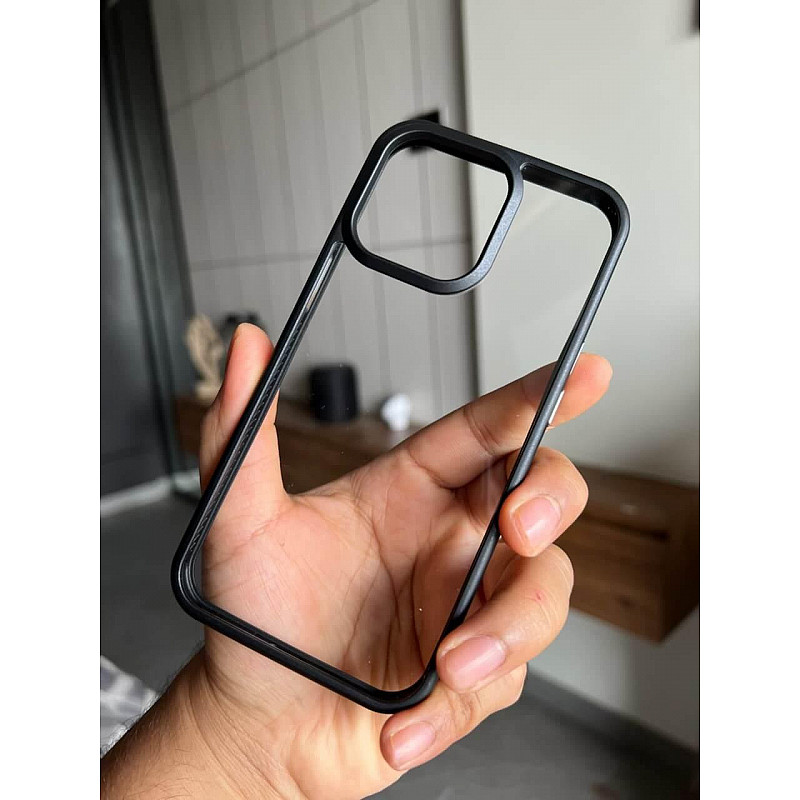 Ultra Thin Transparent Metallic Look Bumper Case for Apple iPhone