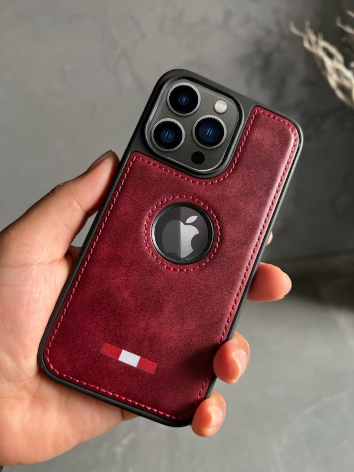 Buy Red Leather Case For iPhone 13 Pro