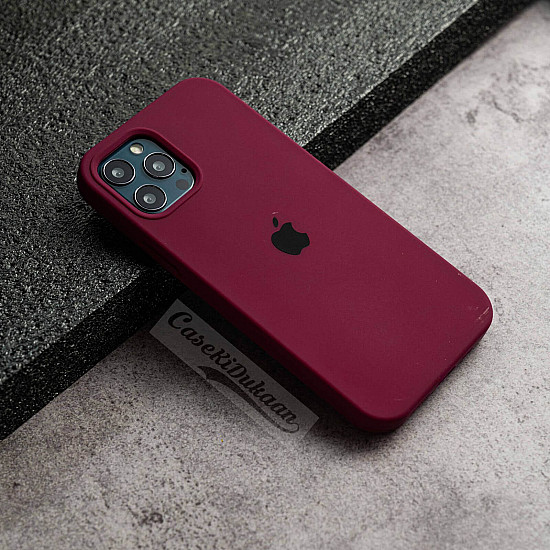 Wine Red Silicon Case For iPhone 12 Pro Max