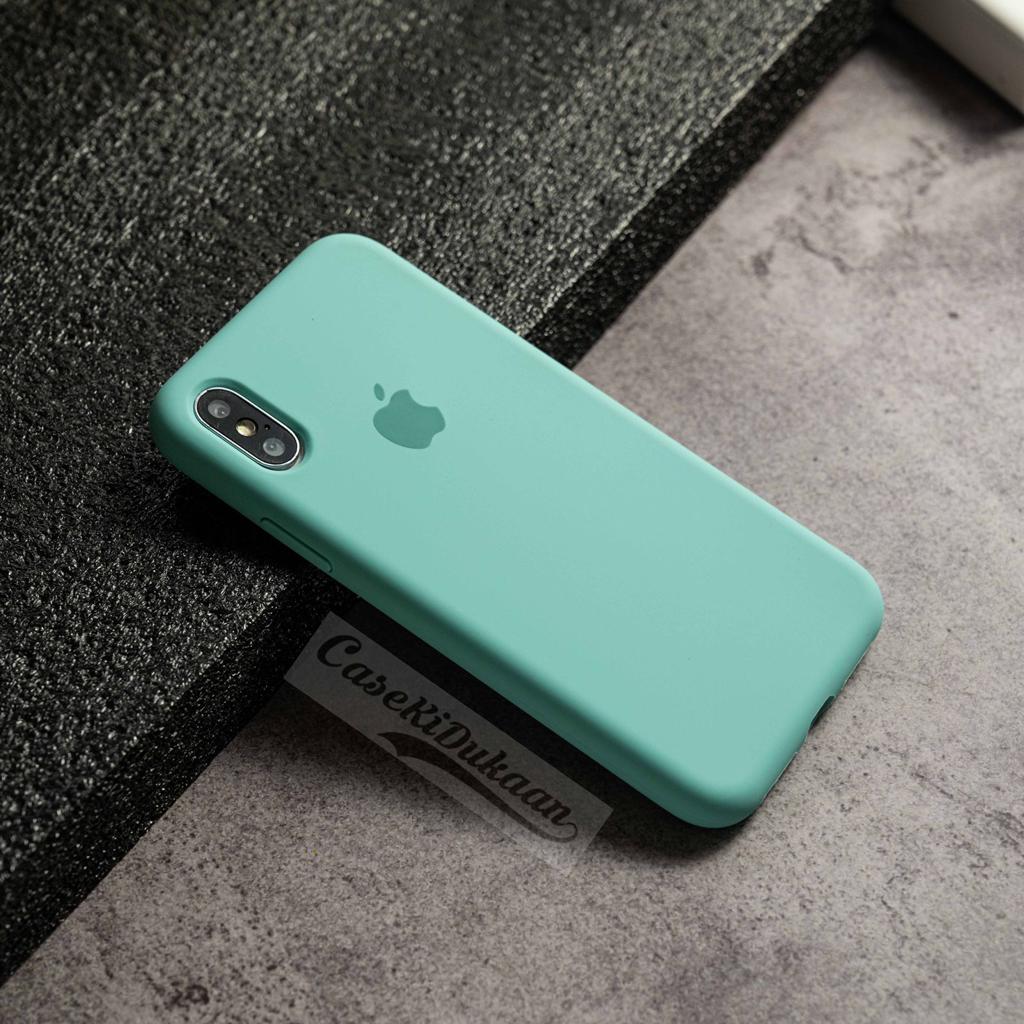 Buy Bluish Green Silicon Case For iPhone 12 / 12 Pro - By CaseKiDukaan