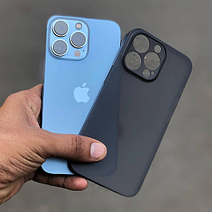 Black Slim Transparent Ultra Thin Case For iPhone 15 Pro