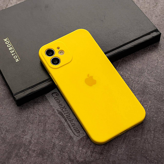 Yellow rubber soft case for iPhone 12